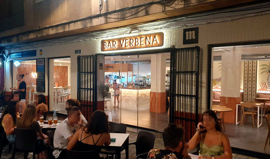 La entrada del Bar Verbena en Benimaclet